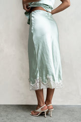 Saige Satin Midi Skirt - FINAL SALE
