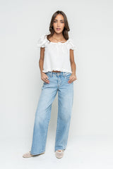 Gracey Ruffle Blouse in White
