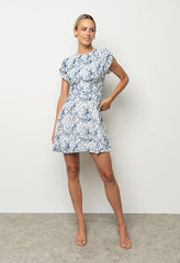 Salome Mini Dress in Blue