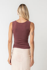 Alder Fitted Tank in Wine - FINAL SALE