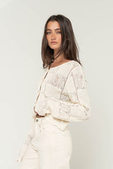 Corinne Crochet Cardigan