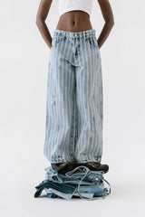 Kadie High Rise Striped Baggy Jeans