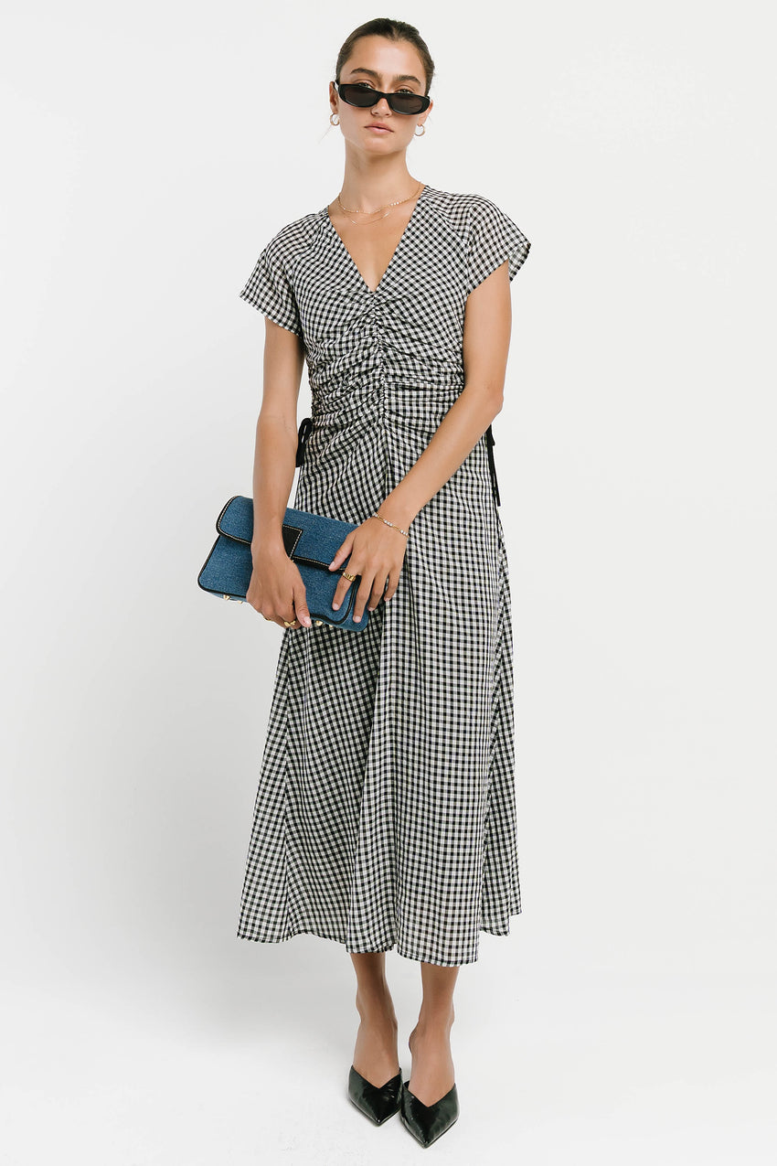 Jacqueline Gingham Midi Dress