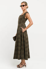 Georgia Plaid Maxi Dress