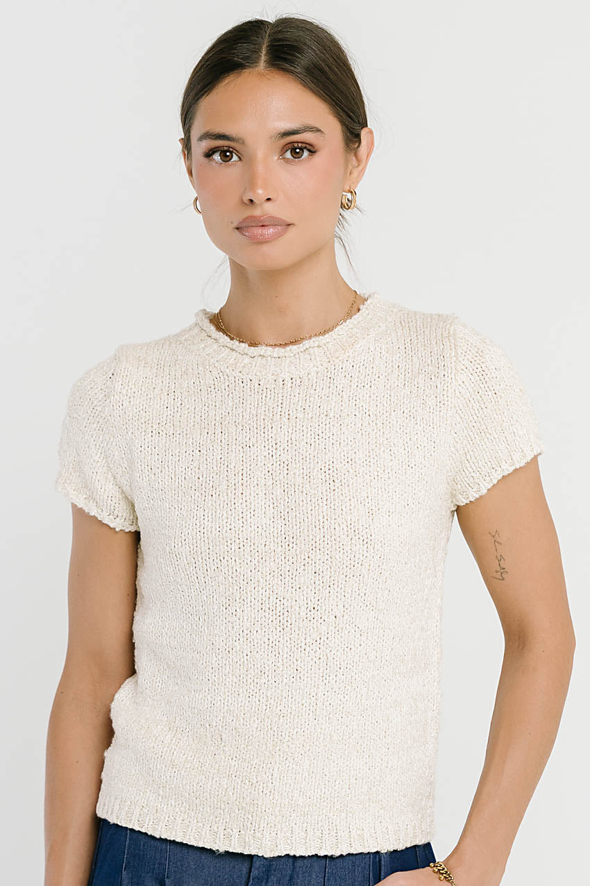 Zoey Knit Sweater in Ivory