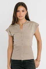Marco Knit Top in Taupe