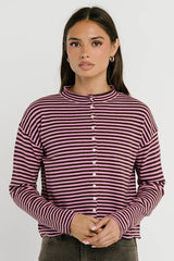 Julianne Striped Cardigan in Pink
