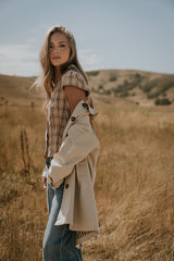 Miley Plaid Button Up Top