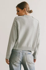 Leander Knit Sweater in Dusty Blue - FINAL SALE