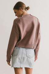 Leander Knit Sweater in Mauve - FINAL SALE