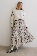 Maxine Floral Skirt in Blue - FINAL SALE