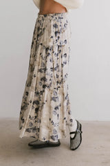 Maxine Floral Skirt in Blue - FINAL SALE