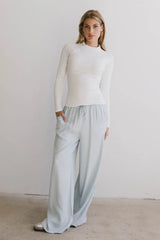 Amaya Mock Neck Top in Ivory - FINAL SALE