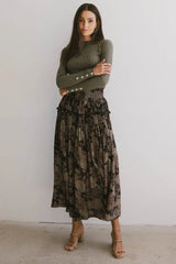 Lonnie Button Sleeve Sweater in Green - FINAL SALE