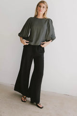 Nadine Blouse in Olive - FINAL SALE