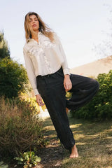 Avery Crinkle Joggers in Black - FINAL SALE