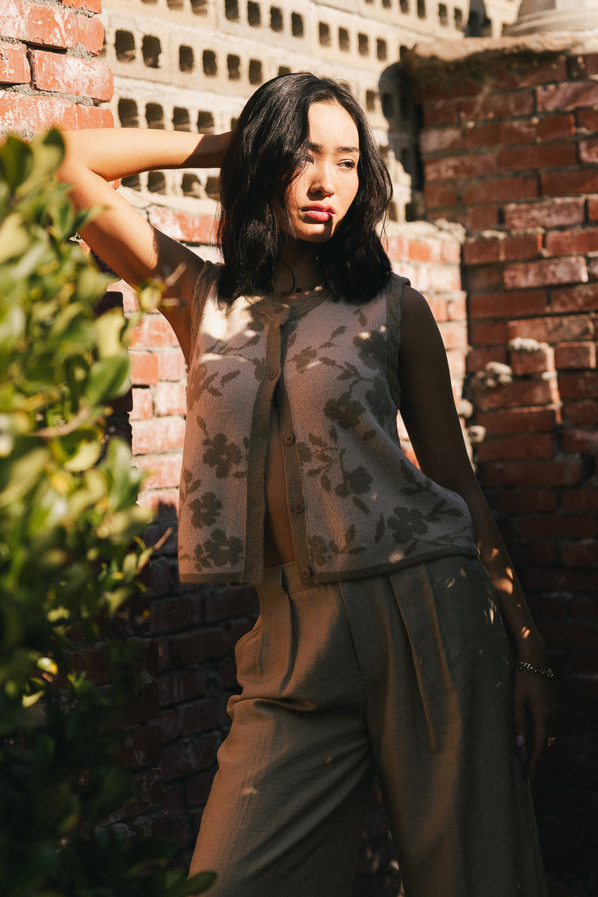 Kellie Floral Knit Vest - FINAL SALE