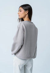 Carlie Knit Cardigan in Taupe - FINAL SALE