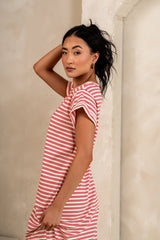 Esme Striped Maxi Dress in Red - FINAL SALE