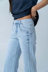 Kenyen Cuffed Wide Leg Jeans - FINAL SALE
