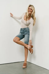 Miley Bermuda Shorts in Medium Wash - FINAL SALE