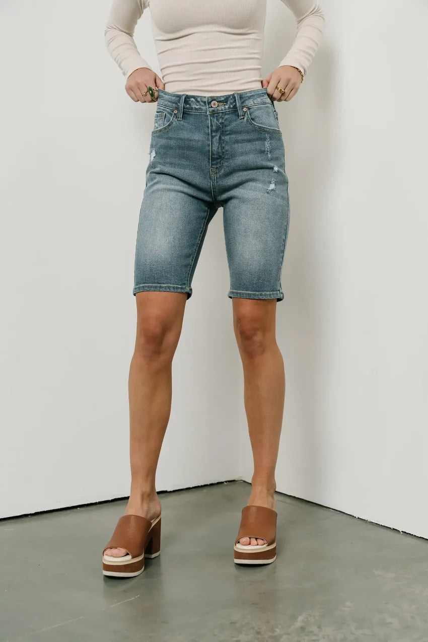 Miley Bermuda Shorts in Medium Wash - FINAL SALE