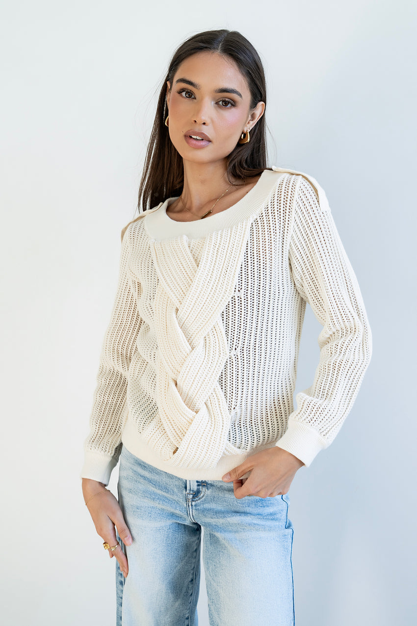 Brynn Braided Sweater - FINAL SALE