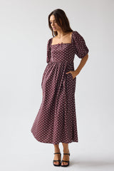 Jersey Polka Dot Midi Dress - FINAL SALE